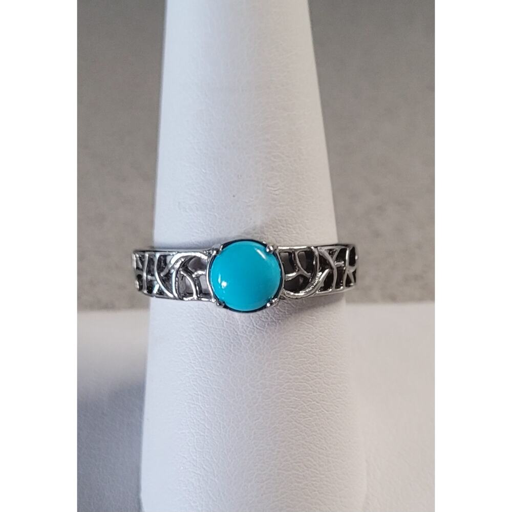 Sleeping Beauty Turquoise Ring in
Stainless Steel (Size 8.0)